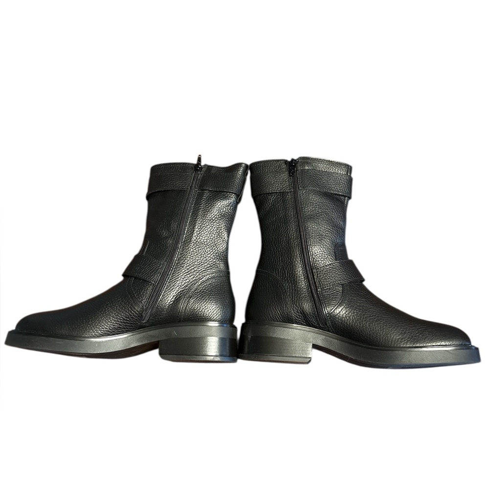 Steve Madden women’s Nolan boots black silver buckle moto Size 10 runs small NIB - Picture 5 of 8